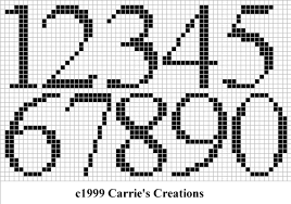 Number Chart For Duplicate Stitch Cross Stitch Numbers