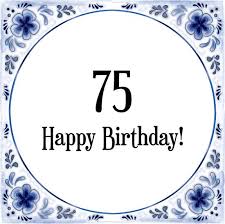 Bol Com Verjaardag Tegeltje Met Spreuk 75 Jaar Happy Birthday 75 Cadeau Verpakking