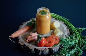Recette De Puree De Carotte Et Tomate Aux Crevettes Coco Curry Coriandre Pour Bebe Des 12 Mois Cooking For My Baby Crevettes Coco Crevette Coco Curry Puree Carotte