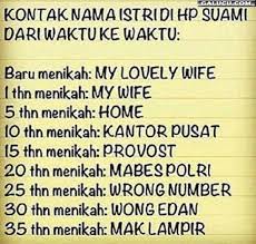 Kontak Nama Istri Di Hp Suami Kutipan Lelucon Lucu Cartoon Jokes