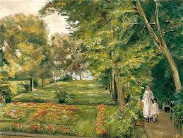Max Liebermann The Artist S Granddaughter With The Governess In The Wannsee Garden 1923 Painting Garden Painting Artist