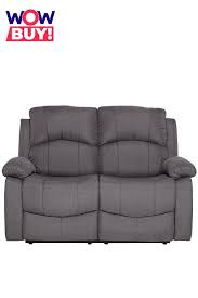 Experience comfort in a whole new way with a fabric recliner sofa from scs. Grey Fabric 2 Seater Recliner Sofa Studio