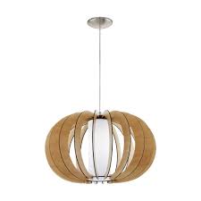 The soft scattering of light provides a tactile yet cerebral ambiance that invites the soothing and tranquil patterns of nature indoors. Large Natural Wood Slatted Ceiling Pendant 50cm Lighting Lights Uk