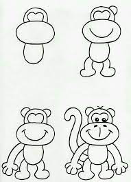 We will now do a monkey face drawing for kids. How To Draw Monkey Monkey Drawing Monkey Drawing Easy Cartoon Drawings Of Animals