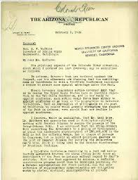 Dwight B. Heard letter to W. F. McClure — Calisphere