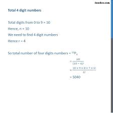 Which of these pin codes is the least predictable? Ex 7 3 2 How Many 4 Digit Numbers Are There With No Ex 7 3