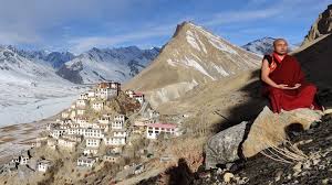 Monk Interaction at Key Monastery