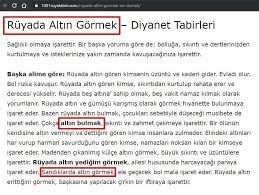 ruyada altin gormek diyanet tabirleri ruya islam altin