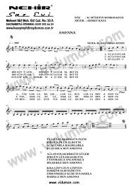 amenna ahmet kaya nota baglama saz turku notalari muzik notalari muzik