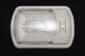 Stock# 1609769 surface mount single led interior ceiling light with clear polycarbonate lens and on/off switch. Thin Lite Led 12volt Ceiling Mount Light Fixture