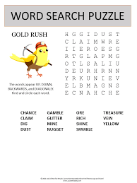 Jigsaw puzzle production & shipping. Gold Rush Word Search Puzzle Puzzles To Play