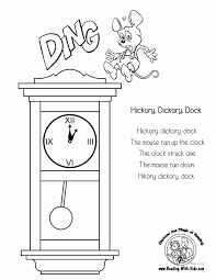 Also you can search for other artwork with our tools. Hickory Dickory Dock Coloring Pages Coloring Home