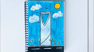 how to draw the kingdom tower كيفية رسم برج المملكة youtube