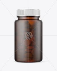 Amber Pills Bottle Mockup In Bottle Mockups On Yellow Images Object Mockups