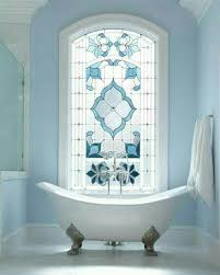 See more of modern stained glass window designs on facebook. Blue Vintage Bathroom Decor With Stained Glass Window Beautiful Bathrooms Bathroom Inspiration Bathroom Windows