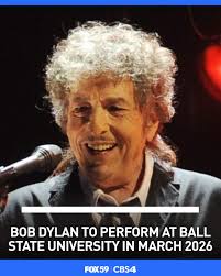 Legendary artist Bob Dylan is set to perform at Emens Auditorium in Muncie  next year. More Here:  https://fox59.com/news/bob-dylan-to-perform-at-ball-state-university/