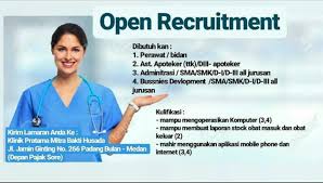 39 lowongan kerja padang bulan juli 2021. Lowongan Kerja Klinik Pratama Mitra Bakti Husada Di Medan Loker Medan Desember 2019