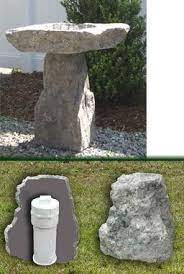 The inside dimensions measure 37 inches long by 38 inches wide by 37 inches high. Water Well Covers Decorative Rock Bird Bath Rock Bath 209 00 Bay State Water Store Rock Decor Bird Bath Diy Bird Bath