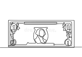 One Continuous Line Drawing Of Money Banknotes Paper Dollar Currency Bill Symbo Sponsored Ad Paid Continuous Line Drawing Line Drawing Line Art Drawings