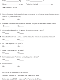 Image result for STOP-Bang Questionnaire