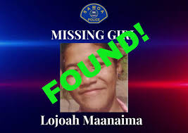 🚨 UPDATE: MISSING GIRL FOUND 🚨 Samoa Police, Prisons & Corrections  Services is pleased to inform the public that Lojoah Maanaima has been  found safe. We sincerely thank everyone for their support,
