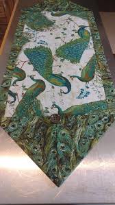 Hand Made Peacock Table Runner Table Runners Runner Handmade