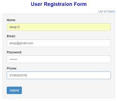 Angular 10 crud app component diagram. User Registration Form Example In Angularjs Krazytech