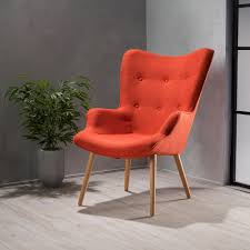 Brady lounge chair brayden studio seat color: Farmer Muted Orange Fabric Arm Chair