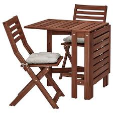 applaro table and 2 folding chairs outdoor brown stained ikea wooden outdoor furniture folding chair outdoor chairs