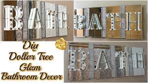Diy Dollar Tree Bathroom Decor Glam Bath Sign Decor Diy Glam Bathroom On A Budget Youtube For this dollar tree diy decor project i made a glam a glam mirror wall decor set with lights.