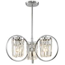 This practical overhead lighting solution helps to eliminate shadows and distribute light evenly. Talin 3 Light Chrome Semi Flush Ceiling Light Crystal Semi Flush Ceiling Light
