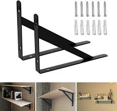 Floating shelves and floating wall shelves many sizes and designs invisible wall mounting.add a splash of colour to your home with the color floating shelf. 2 Pack Iron Shelf Bracket 11 1 4x6 Shelf Bracket Shelving Metal Shelf Bracket Floating Shelf Racks Shelves Home Kitchen