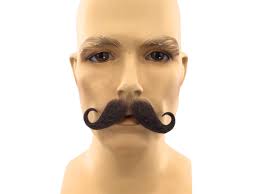 Theatrical Quality Premium Handlebar Mustache EM134 Dark Brown