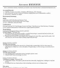 construction management intern resume