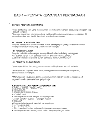 Contoh analisis modal kerja pp tahun 2000 2001 2002 aset semasa 2,963,124 3,051,799 3,252,867 liabiliti semasa 1,042,013 785,214 862,404 modal kerja bersih 1,921,111 2,266,585 2,390,463 7 contoh analisis untung bersih semasa aktiviti tahun 2000 2001 2002 kontrak 59,205 49,165 113,521 kilang padi 430,553 247,055 166,827 pasar mini 36 6,526. Bab 4 Penyata Kewangan