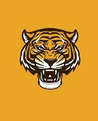 tiger art mascot logo design
