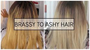 How To Tone Your Hair At Home Brassy Hair Brassy Blonde Hair Tone Orange Hair