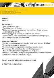 Check spelling or type a new query. Iklan Lowongan Kerja Arsitek Dalam Bahasa Inggris Kumpulan Kerjaan