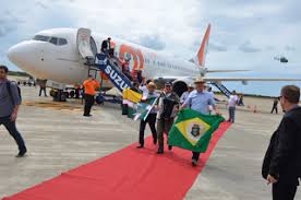 Resultado de imagem para imagens da inauguração do aeroporto de jericoacoara