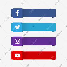 Modern Social Media Lower Third With Logo Logo Clipart Modern Banner Png And Vector With Transparent Background For Free Download Social Media Digital Media Design Lower Thirds