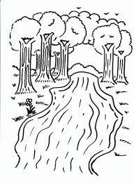 Landform vocabulary words include mountain, hill, cliff, plateau, plain, mesa, and canyon. Fun Printable Coloring Page River With Trees Free Printable Coloring Pages Kindergarten Art Printable Coloring Pages