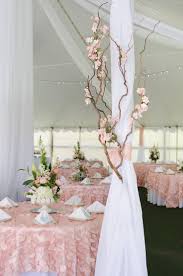 Pink Petal Overlay With White Napkins And Cherry Blossoms Skagit Valley Weddi Cherry Blossom Wedding Theme Cherry Blossom Wedding Decor Cherry Blossom Wedding