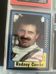 2 Rodney Combs auto racing trading cards