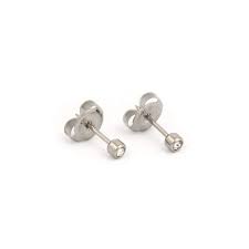 Amazon Com Short Post Ear Piercing Earrings Baby Studs Stainless Clear Gem System 75 Hypoallergenic Clothing Shoes Jewelry