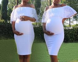 White Maternity Dress From Chicbumpclub Com Gender Reveal Dress Gender Reveal Outfit Revealing Dresses