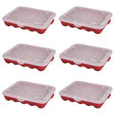 Sterilite 20 Compartment Christmas Holiday Ornament Box Storage Case 6 Pack Walmart Com Ornament Storage Ornament Box Christmas Ornament Storage