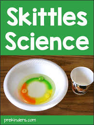 Highlight my skittle colors in the entry bar and change the font size to 14 and bold. Skittles Experiment Prekinders