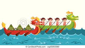 Dragon boat festival is the 5th day of the 5th lunar month, but chances are that makes not so much sense to a number of readers, so let's refer to the traditions of making these special dumplings vary across different parts of china. Cartoon Rowing Team Chinese Rice Dumpling Festival Vector Illustration Canstock