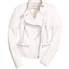 Bailey Moto Jacket Found On Polyvore Jackets White Leather Jacket Leather Jacket