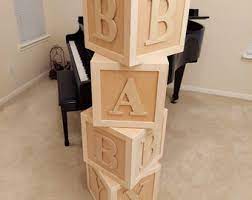 Large Baby Blocks Etsy